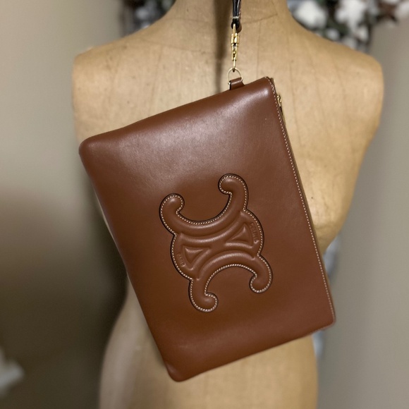 Celine Triomphe clutch with strap- - Picture 1 of 15